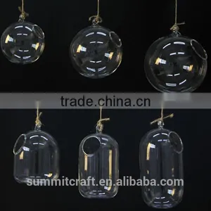 Transparent Flower Glass Vase Anique Hanging Glass Vase thumbnail-2