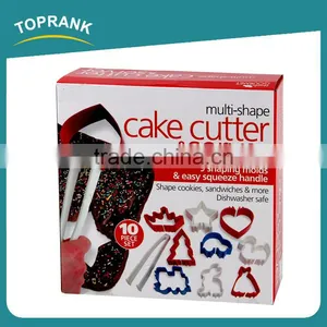 Toprank Multi-shape 10PCS Cake Decoration Cookie Cutter Set Cake Cutter Server Baking Tool Set With Gift Box Packing thumbnail-2
