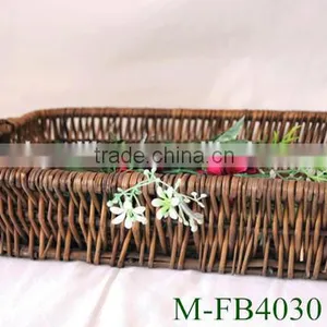 Cheap Rectangle Wicker Storage Basket & Wicker Fruit Basket & Willow Fruit Tray thumbnail-1