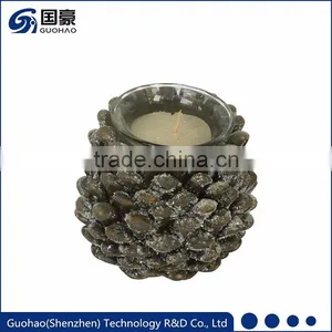 Custom Christmas Artificial Resin Pine Cone Tealight Candle Holder thumbnail-1