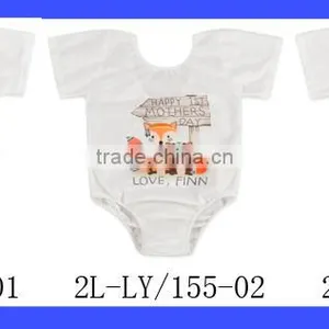 3 Pack Infant And Toddler White Summer Jumpsuits Natural Organic Blank Baby Onesie thumbnail-6