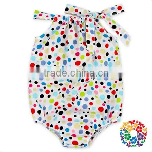 Wholesale Girl Clothing Smock Bubble Baby Girl Romper Florals Inftant Toddler Clothes Baby Cotton Romper thumbnail-2