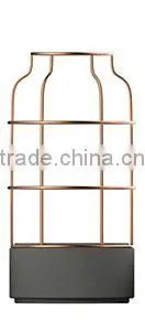 Modern Concrete Flower Pot Planter With Metal Frame thumbnail-1