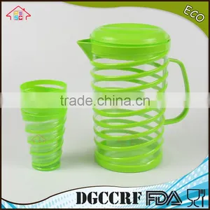 NBRSC Kitchen Home 4 Pcs Plastic Drinking Water Cups With Teapot thumbnail-4