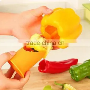 Wholesale Cheap Plastic Pepper Corer Chili Pepper Corer Vegetable Tools thumbnail-1