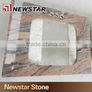 Newstar Bathroom Glass Countertop Vanity Unit With Granite Top thumbnail-1