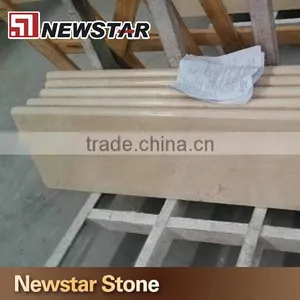 Polished Beige Marble Staircase Creme Marfile Staircase Steps thumbnail-3