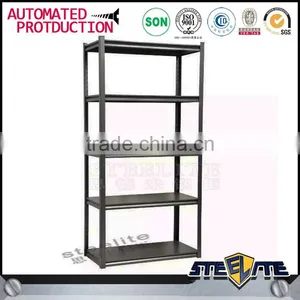 China Supply Metal Storage Rack Steel Display Rack 5 Layer Bananer Black Metal Rack thumbnail-2