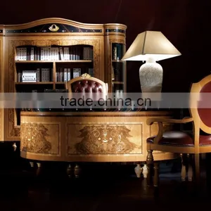 High End Luxury European Style Office Furniture Set for Villa Study Room - Classic Handmade Italian Style Office Desk BF11-02244 thumbnail-1