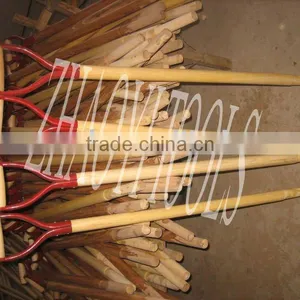WH005 Steel Standing With Wood Grip High Quality Y Type Fork Handle Shovel Handle thumbnail-1