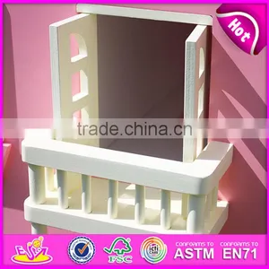 Best Design Pink House Toys Wooden Dollhouse for Girls W06A020 thumbnail-6