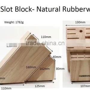 Regular 20- Slots Solid Pine Wood Knife Block, Stand, Holder thumbnail-2