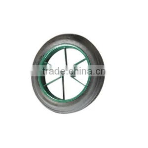 WANTAI Black Solid pu Foam Pneumatic Used Farm Tractor Tires for Wheelbarrow thumbnail-5