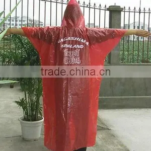 Red Transparent Disposable Raincoat thumbnail-1
