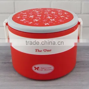 Food Grade Double Layers Round Plastic Tiffin With Handle thumbnail-6