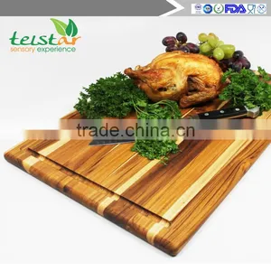 Manufacturers Wholesale Boards of Teak Rectangular Plate Handle and Juice Canal thumbnail-1