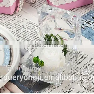 Fresh Flower Preserved Rose Head Ring Box thumbnail-3