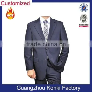 Men's Navy Blue Two-button Suit thumbnail-1