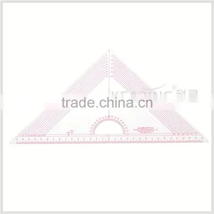 Kearing Brand Sandwich Line for Durability,triangle Grader Ruler,grading Sewing Grader Ruler With Protractor #T045 thumbnail-1