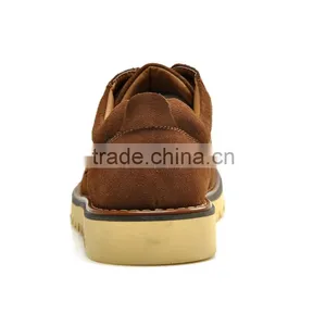 Black Swede Leather Casual Shoes Fashion Sample for Men, Adults Work Boots Shoes With Leather Upper and Rubber Sole thumbnail-3
