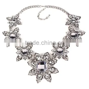 Luxury Crystal Flower Women Necklace Jewelry ,night Dress Accessories thumbnail-2
