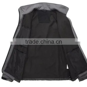 Reverse Zip Waterproof Wholesale Softshell Jacket With Chest and Side Pocket thumbnail-3