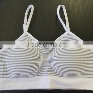 Top Selling Products 2013 Yiwu Factory Directly Clothing Wholesale Seamless Corset Nylon Yarn With Padded Camisole Bra Top thumbnail-1