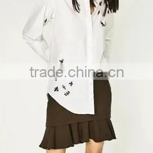 Runwaylover EY2386B New Design 2017 Ladies Fashion Embroidery Blouse thumbnail-2
