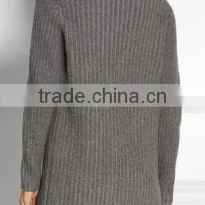 Ladies 2017 New Style Classic Design Ribbed Long Knitted Sweater Cashmere Oversized Cardigan thumbnail-3