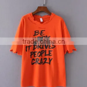 Hot Sale T Shirt Women Letter Printed T-shirt Women Tops Tee Shirt Custom t Shirt Printing thumbnail-4