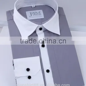 100% Cotton Contrast Color Dress Shirts thumbnail-1
