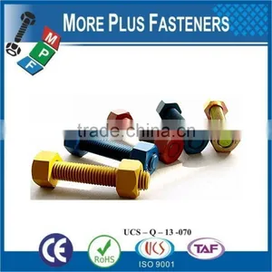 Made In Taiwan Stainless Steel Xylan Coated Colored Stud Bolts With Hexagon Nuts thumbnail-4