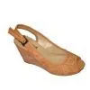 PU Material Female Autumn Blue Color Peep Toe Wedge Sandals With 10.5cm Heels thumbnail-1