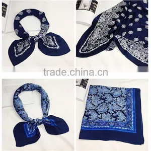 Wholesale Fashion Customized Printing Square Silk Scarf thumbnail-5