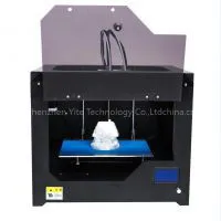 2016 China Professional Desktop FDM 3D Printer Manufacturer With Dual Extruder Free 1kg PLA Filament thumbnail-1