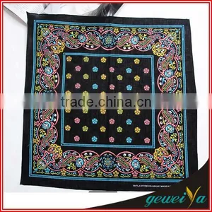 Fashion Flower Printing Cotton Ladies Handkerchief thumbnail-1