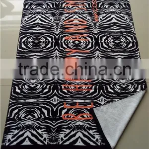 Zebra-stripe Pattern Custom Reactive Print Beach Towel With Your Logo thumbnail-3