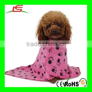 Super Soft Warming Footprint Printed Polar Fleece Pet Dog Blanket thumbnail-2