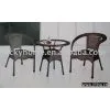 Rattan Coffee Table and Chairs thumbnail-1