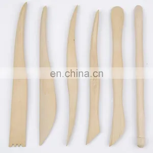 Simple 6pcs Wooden Clay Tool Set thumbnail-1