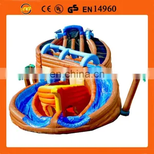 2014 Inflatabe Slide Ship Wiht Pool,inflatable Shipwreck With Pool thumbnail-1