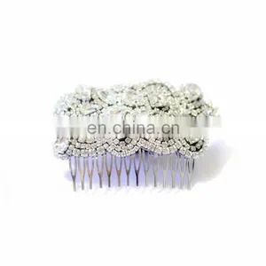 Aidocrystal 2017 New Design Fashion Hair Pin Fancy Wedding Hair Jewelry Rhinestone Hair Comb for Women thumbnail-1