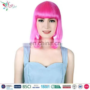 Wholesale Fashion Synthetic Hair Women Short Blue Bob Wig thumbnail-2