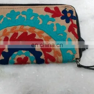 Banjara Clutch Bags For Ladies Jaipur Fine Sujani Embroidery Color Full Worked,Handcrafted Designer Wholesale Gujarati Bags thumbnail-3