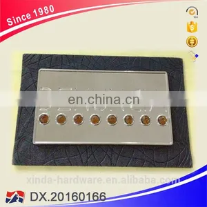 High Quality Silver Metal Brand With Black Leather Label for Jeans thumbnail-1