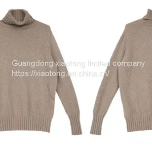 Fashion Women Clothing Thick Wool Turtleneck Loose Knit Sweater thumbnail-2
