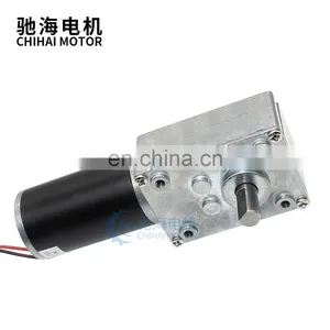 ChiHai Motor CHW-GW4058-3162 DC12V 24V Powerful Turbo Worm Geared Motor Type-D Shaft High Power Reversed Low Speed Worm Motor thumbnail-6