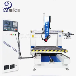4 Axis Spindle Head Rotate Styrofoam Wood Composite Foam Mold Carving CNC Router thumbnail-2