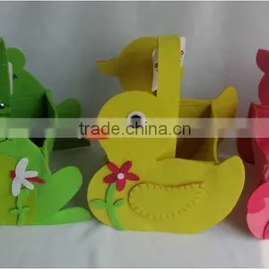 Boy or Girl Reusable Gift Bag Candy Felt Easter Basket for Kids thumbnail-1