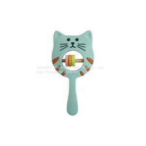 Food Grade Silicone Cat Rattle Hanging Toy Hanging Spiral Rattle Cart Pendant Baby Teething Toys thumbnail-5